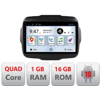Navigatie Dedicata Jeep Renegade 2015-2020 A-500 Quad Core cu Android Internet Bluetooth Radio GPS WIFI 1+16GB