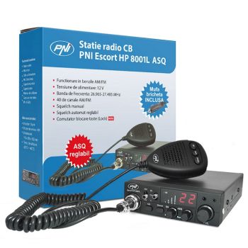 Statie radio CB PNI Escort HP 8001L ASQ include casti cu microfon HS81L