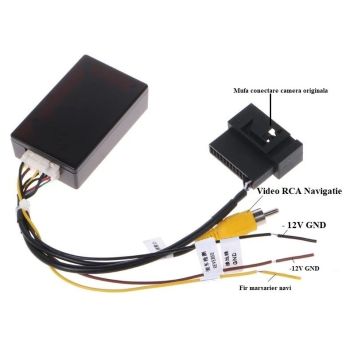 Interfata Video Camera Marsarier pentru Navigatie Aftermarket VW, Skoda, Seat, Audi