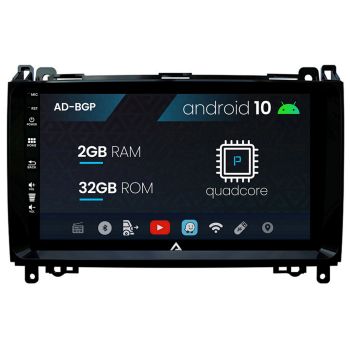 Navigatie Mercedes Benz Sprinter, Viano, Vito, A/B Class, Crafter, Android 10, P-Quadcore / 2GB RAM + 32GB ROM, 9 Inch