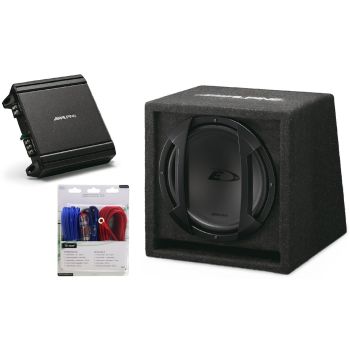  Pachet Bass Alpine SBE-1244 BR + Amplificator MRV-M250 + Kit Cabluri 350940