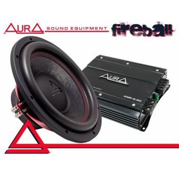 Pachet Bass Aura Subwoofer Fireball 12 cu Ampificator AMP 2.80