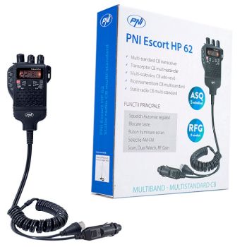 Statie Radio CB Portabila PNI Escort HP 62, 4W, 12V, AM-FM, ASQ reglabil
