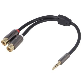 Cablu Audio Stero Jack 3,5MM - RCA 0,2M