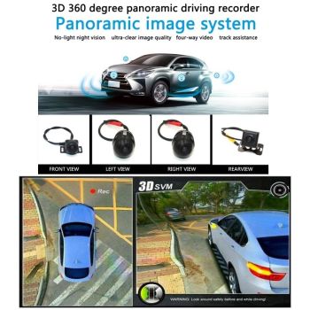 Sistem parcare 360 grade 3D cu 4 camere wide angle bird eye