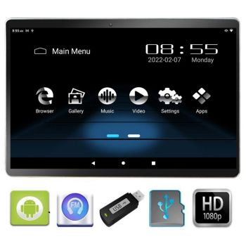 Travelmate 10 Tetiera cu Android 10" USB SD 1080p internet Touchscreen